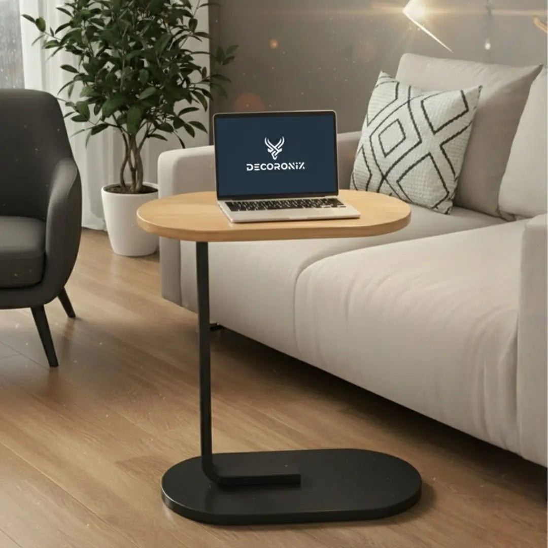 C-Shaped Sofa Side Table (Fixed Height)