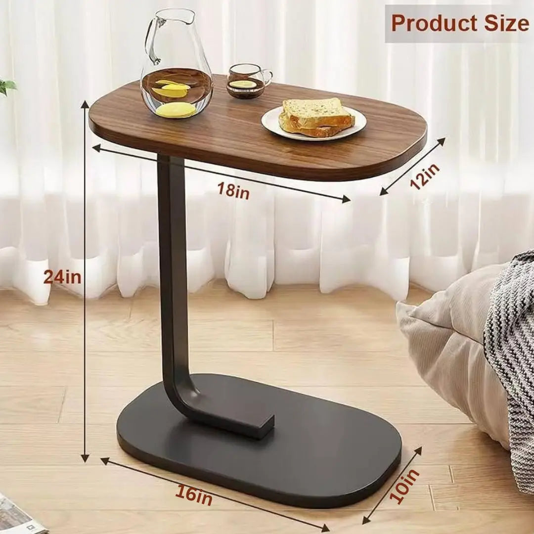 C-Shaped Sofa Side Table (Fixed Height)