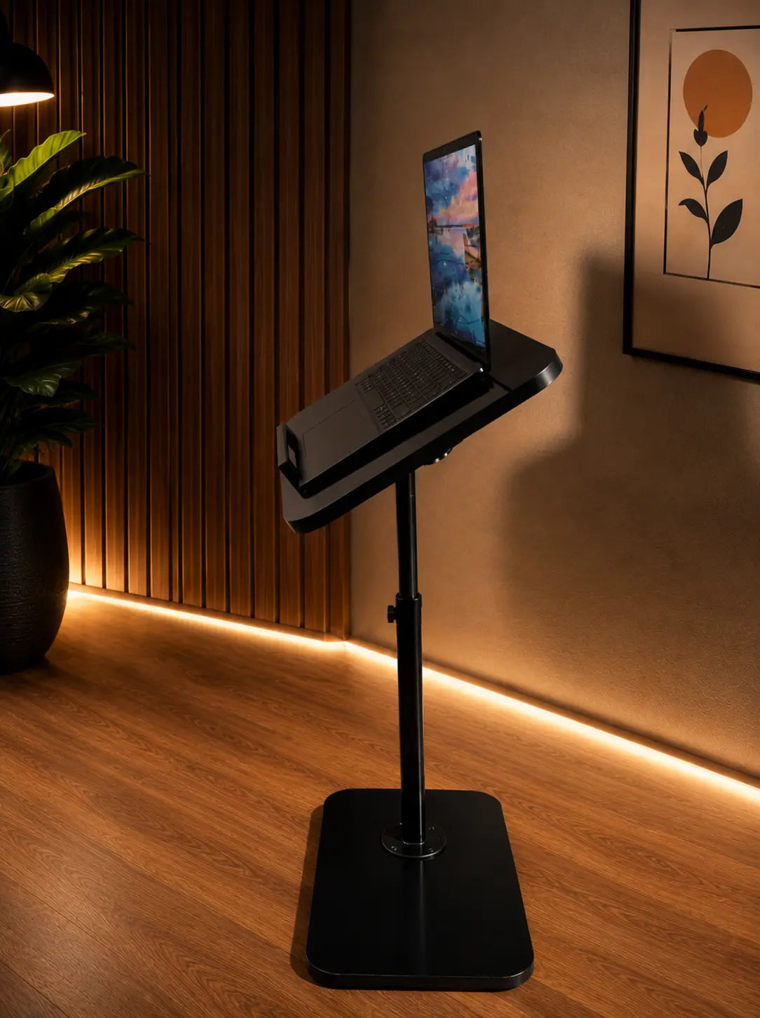 90° Tilting & 360° Swivel Height-Adjustable Table