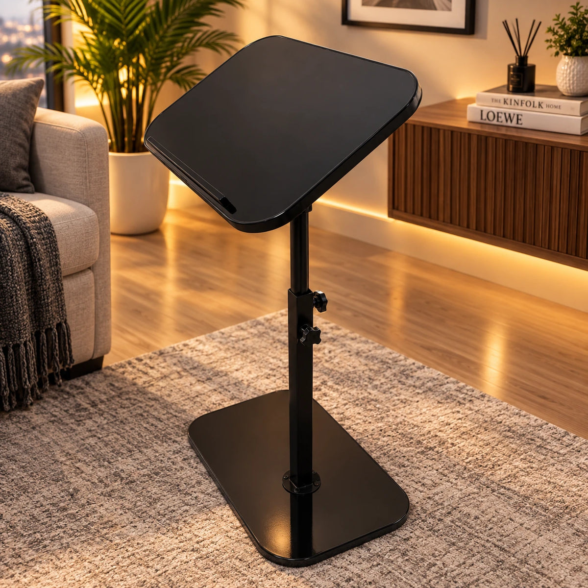 90° Tilting & 360° Swivel Height-Adjustable Table