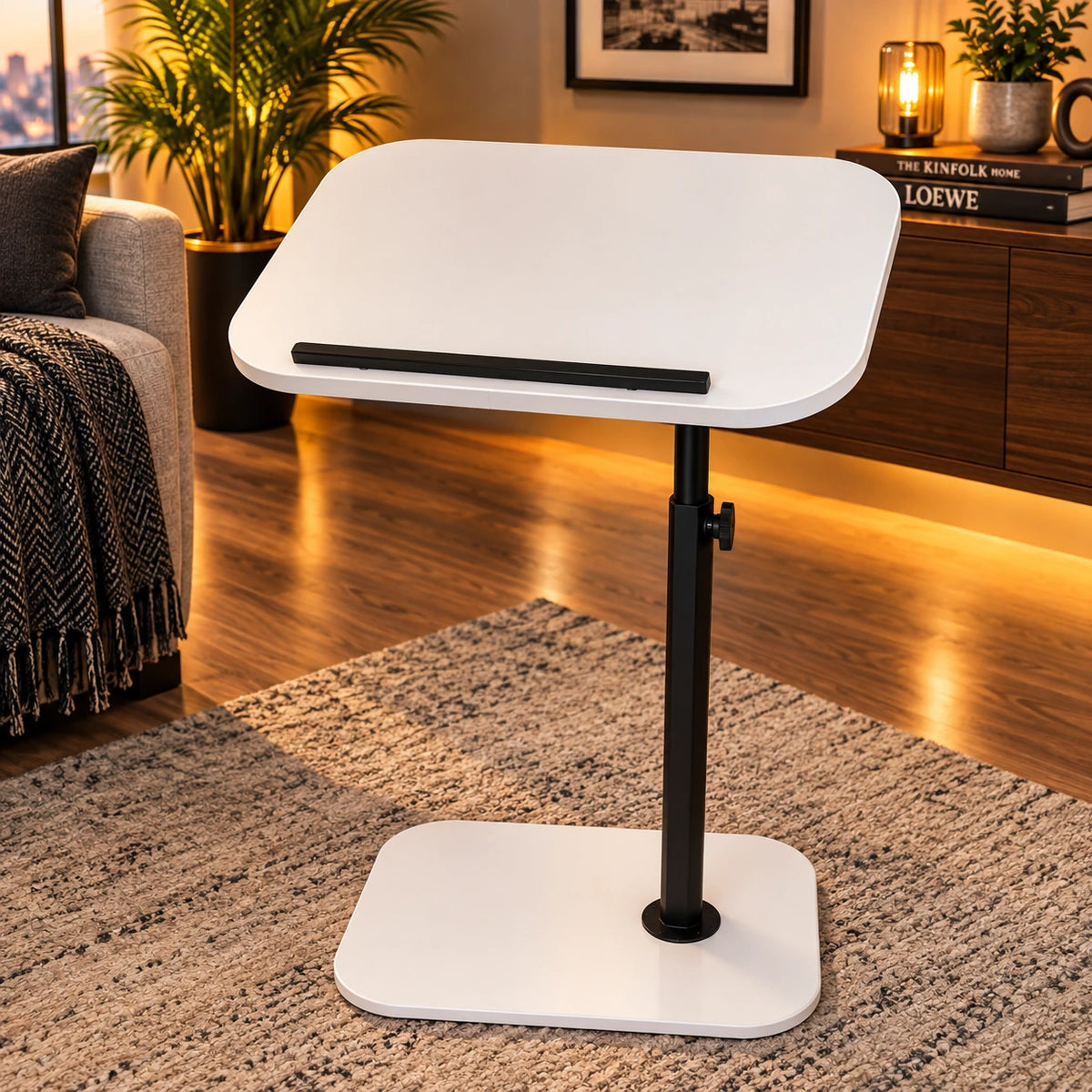 90° Tilting & 360° Swivel Height-Adjustable Table